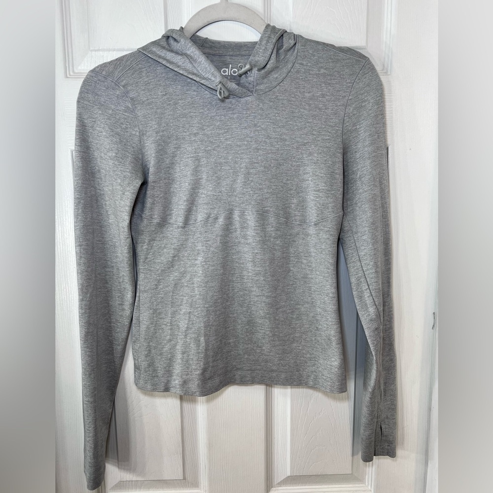 ALO Yoga Heather Gray‎ Hoodie Size Small